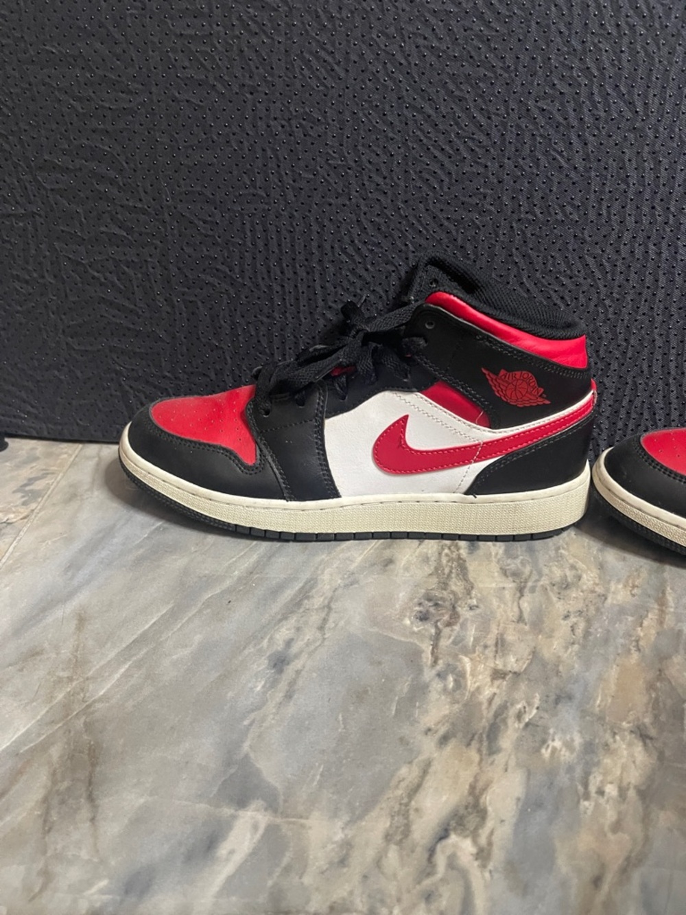 Nike Kids Red/Black/White Mid-Top Sneakers
